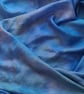 Beautiful Blues Large Square Silk Scarf Hand-Dyed