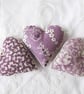 SET OF 3 LAVENDER BAGS - HEART SHAPED - Image 3