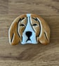 Ceramic beagle fridge magnet 