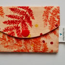 Floral orange card holder