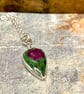 Ruby Zoisite Silver Pendant - Image 4
