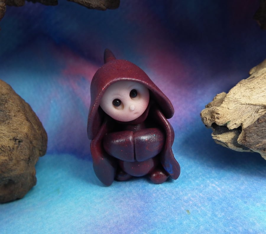 Tiny Gnome Monk 'Brother Harryd' 1.5" OOAK Sculpt by Ann Galvin Gnome Village