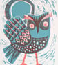 Owl in the Moonlight - Blue - Image 4