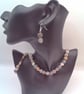 Jasper Heart and Glass Disc Beaded Jewellery Set, Gift for Her, Heart Jewellery - Image 5
