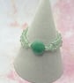 Green aventurine double strand stretchy bracelet  - Image 3