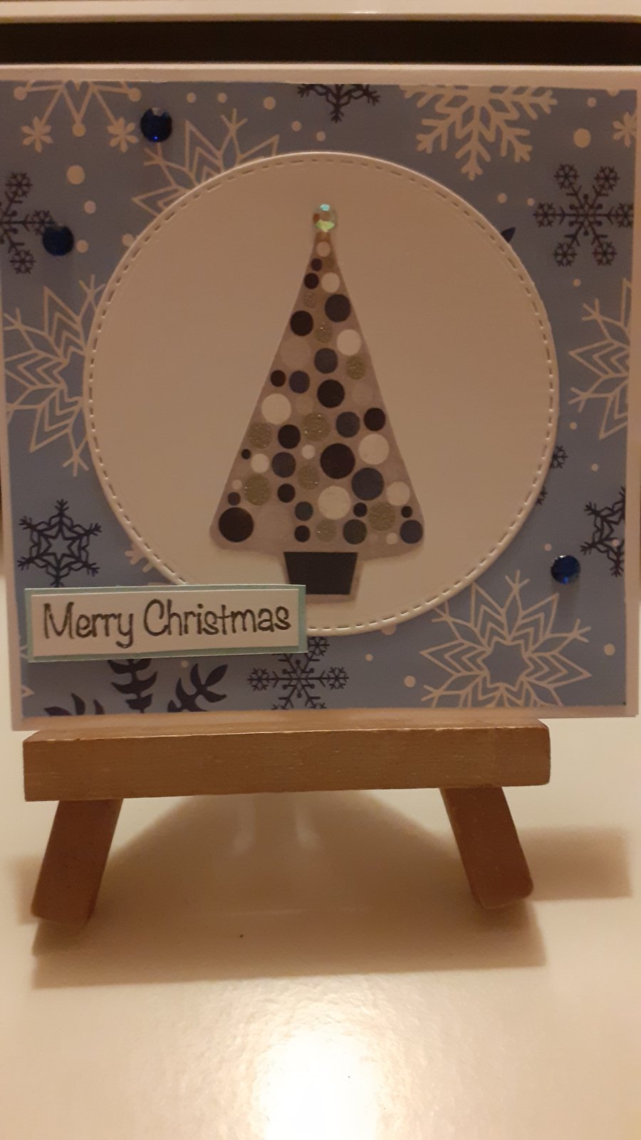 Blue Snowflake Christmas Card