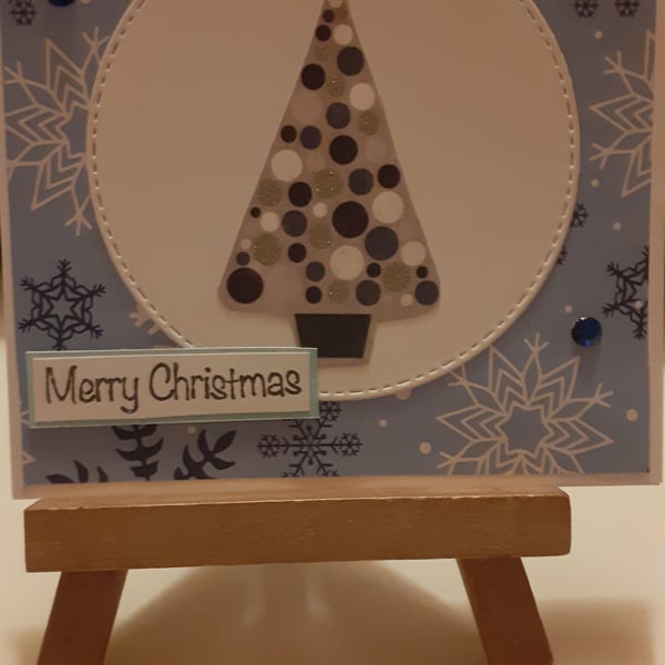 Blue Snowflake Christmas Card