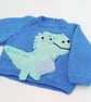 Novelty Round Neck Jumper with Dinosaur Motif for Babies and Small Children