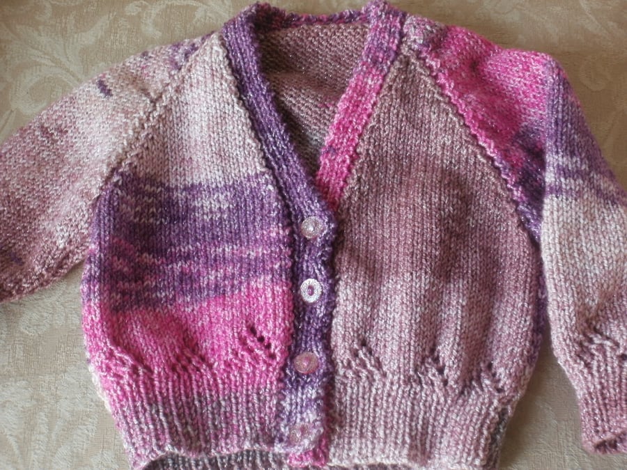 Hand knitted child's cardi