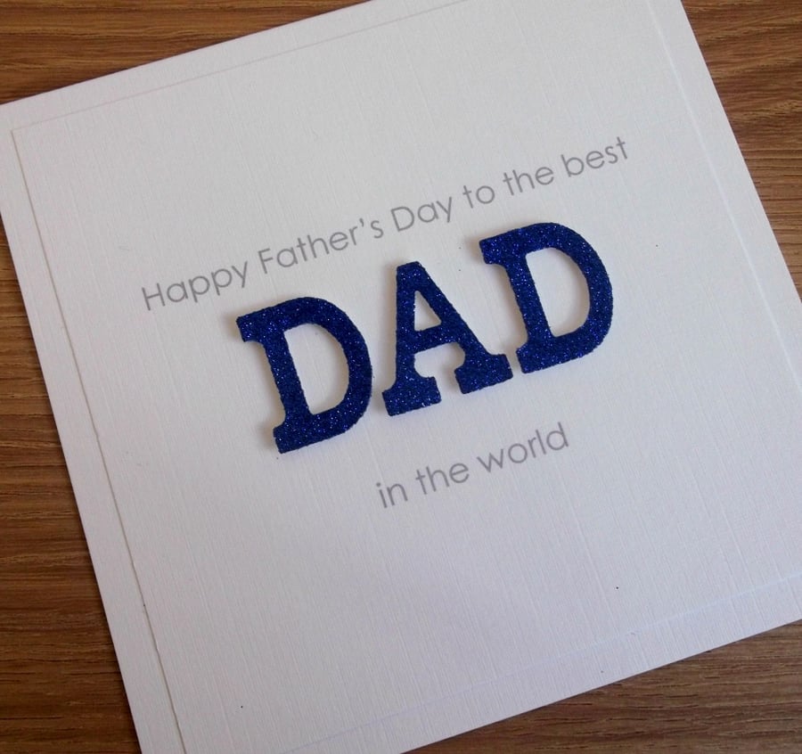 Handmade father's day card, personalised