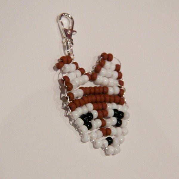 Fox Seed Bead Keyring