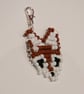 Fox Seed Bead Keyring