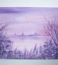 original watercolour art painting landscape fantasy ( ref  FA 459 B1 ) - Image 1