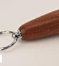 Reclaimed Mahogany Keyring Recycled Wood 'Chrome' Detail - Image 3