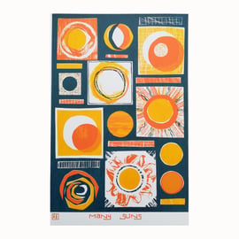 Many Suns screen print