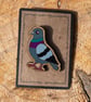 Hand-Painted Wooden Pigeon Pin – Bird Lover Gift - Image 2