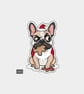 Unique Funny Christmas Sticker Xmas Decal For Adults - Cute Dog & Gingerbread - Image 1