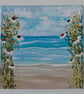 Daisies at the beach Original SeaPainting - Image 1