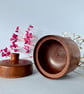 Beautiful, hand-turned mahogany, pull top pot. - Image 3