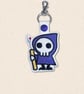 Stitch Reaper Keyring - Gothic Embroidered Sewing Bag Charm