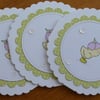 Pack of 3 Round Easter Cards - Chick with Petal Hat