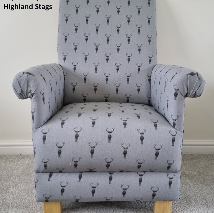 Sophie Allport Highland Stag Fabric Armchair Ad Folksy