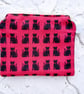 Cats Red Black Coin Purse or Card Holder Bespoke 