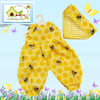 Honeybees Playsuit and Matching Headscarf