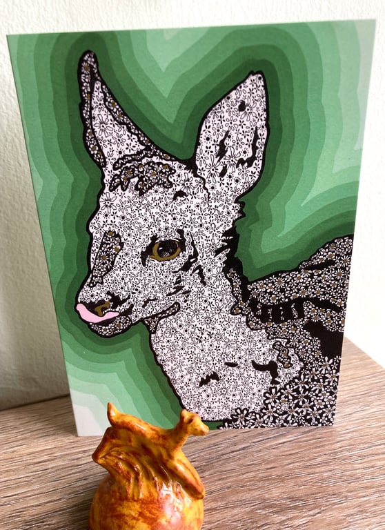 Art Card Cute Flower Fawn