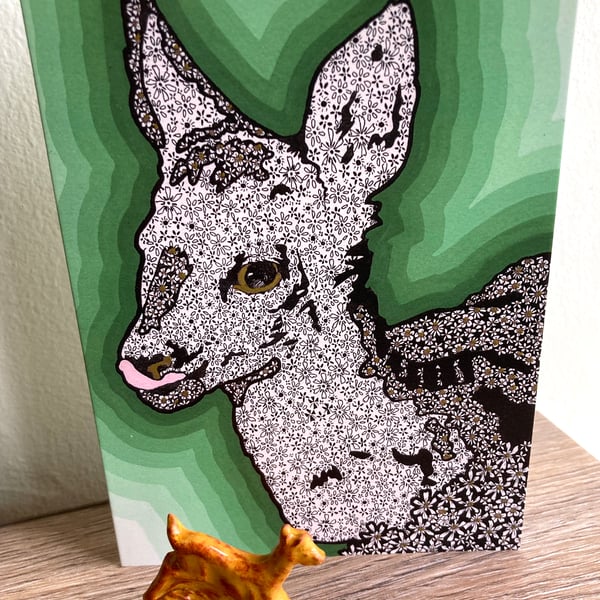 Card- Flower Fawn