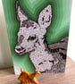 Art Card Cute Flower Fawn - Image 1