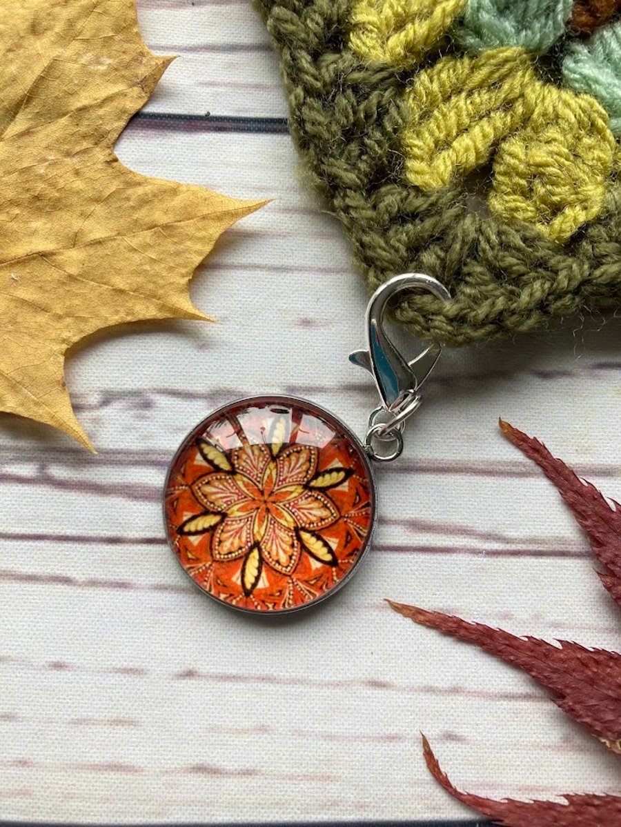 Stitch markers for crochet & knitting mandala autumn 