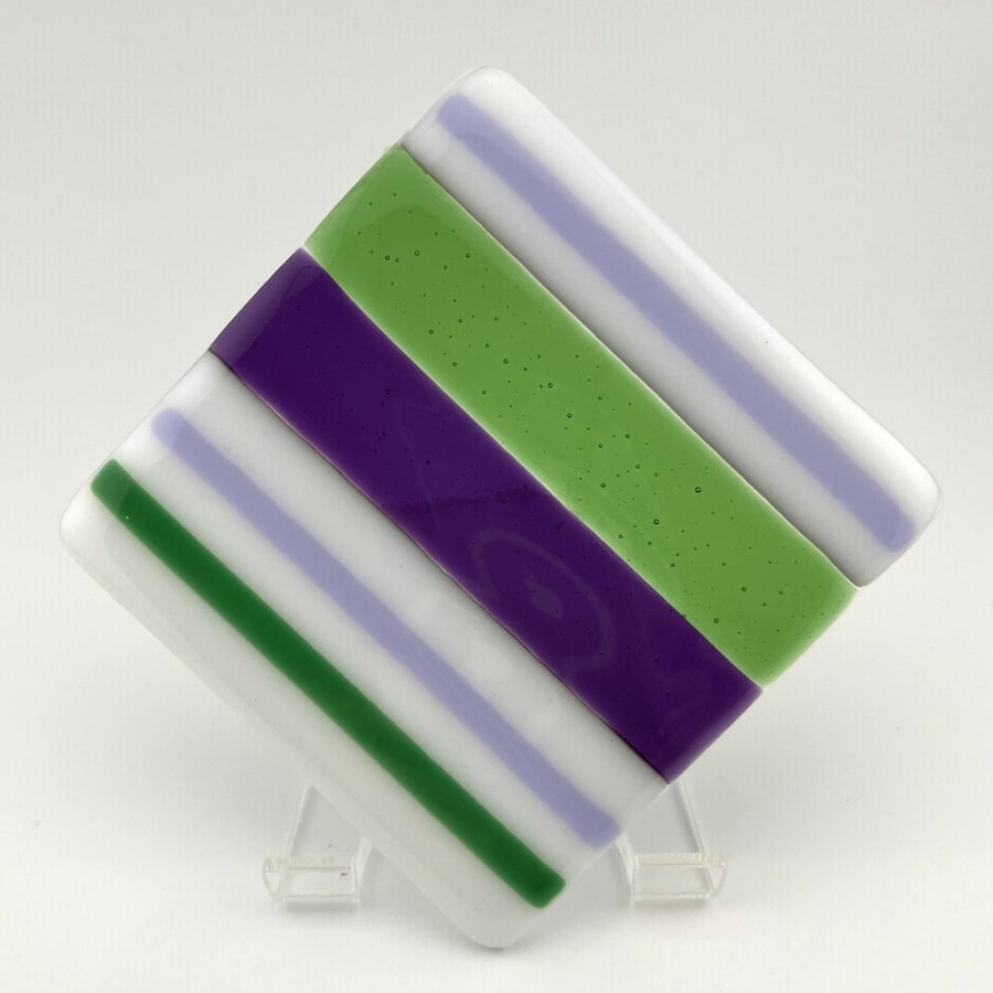 Fused glass coaster