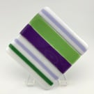 Fused glass coaster