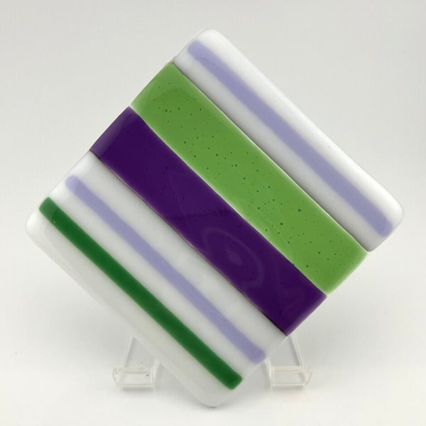 Fused glass coaster