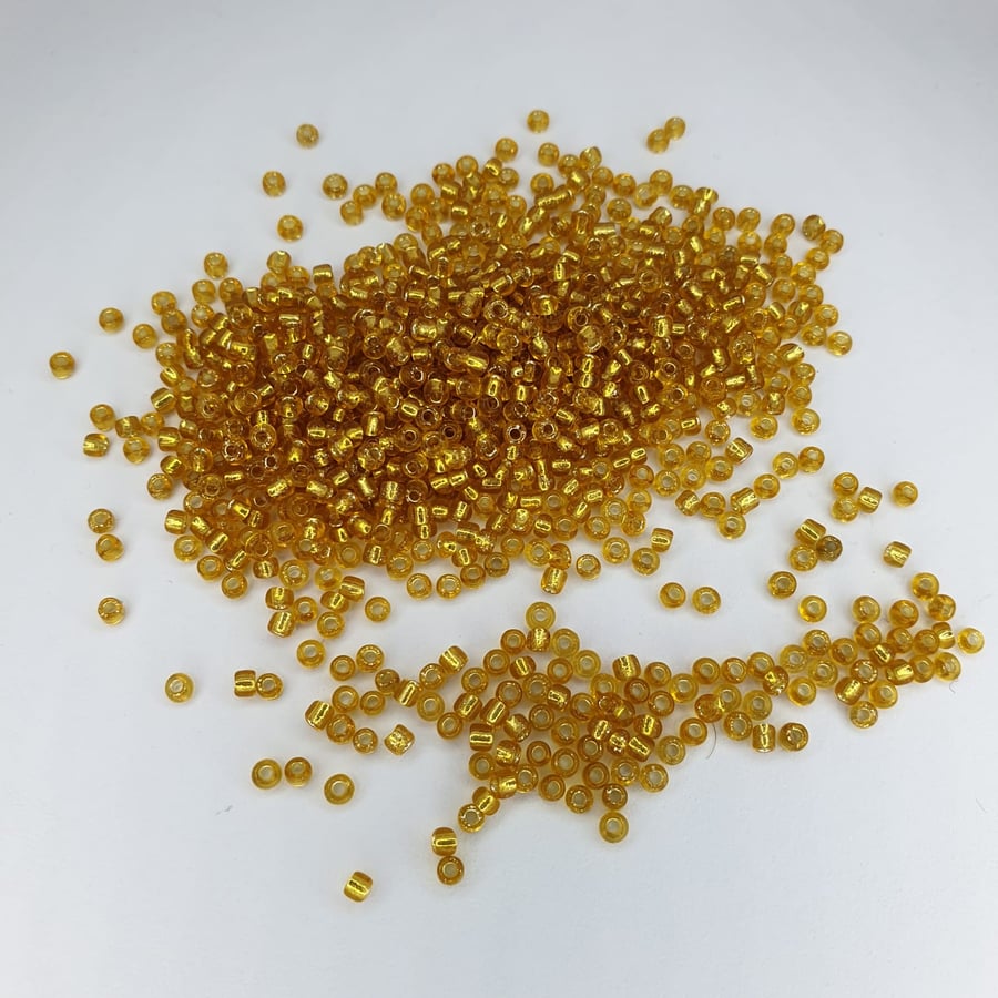 50 Gram Gold Glass Seed Beads Sand Beads for DIY Jewellery Making 