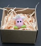 pink glass flower head figure - Image 5