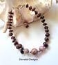 Designer Ruby Red Garnet & Rare Rhodonite Sterling Silver Bracelet - Image 7