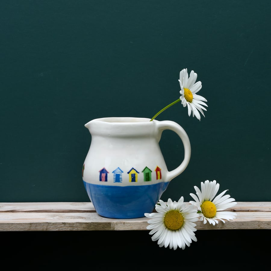 Beach Hut Rustic Pint Jug