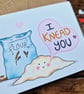 Valentines Day Card, Anniversary Card, I Knead You! Bakers Card, Wife Card - Image 4