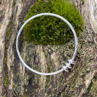  Silver Abacus Bangle fidget beads