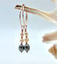 Freshwater Pearl & Rose Vermeil Hoop Earrings, June Birthday, 30th Anniversary - Image 3