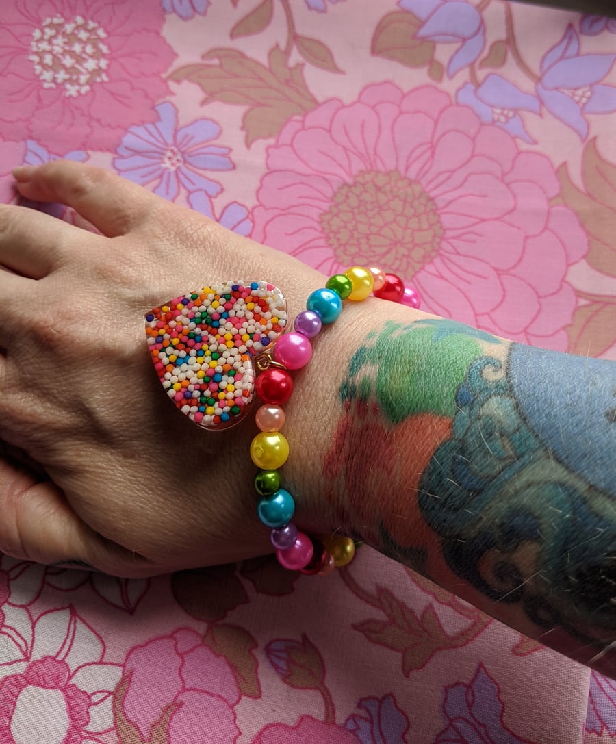 Rainbow sprinkles bracelet