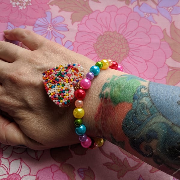 Rainbow sprinkles bracelet