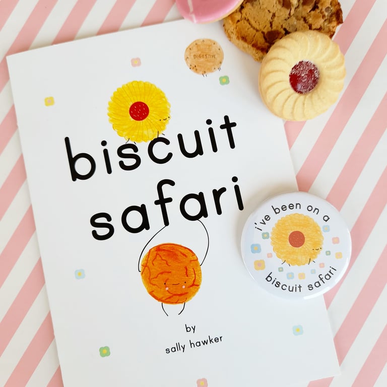 biscuit safari A5 colour poem zine - comic book - food lover - illustration