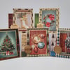 Set of 5 Traditional Themed Christmas Cards - 5x5" Side Stepper 