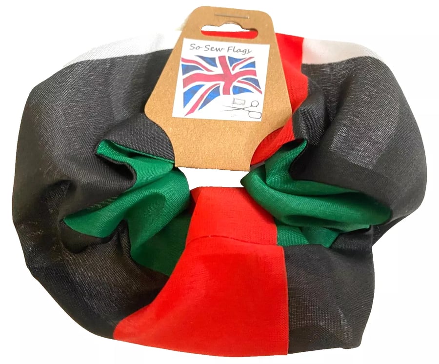 United Arab Emirates UAE Flag Hair Scrunchie Scrunchies Accessory Ties 