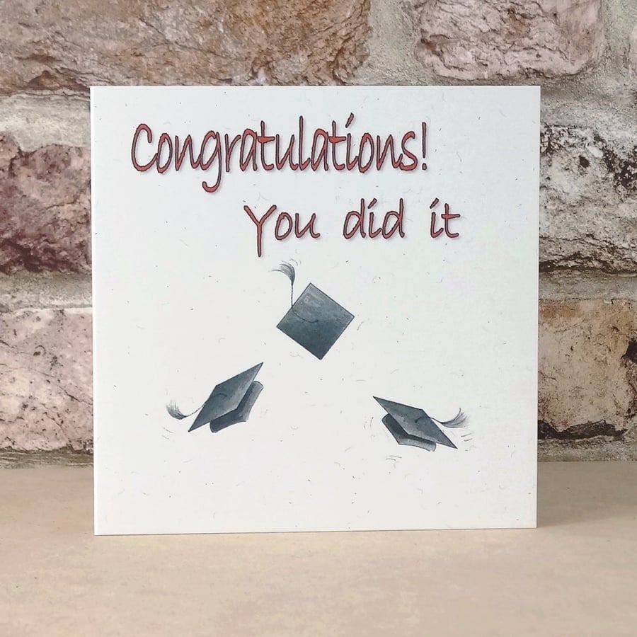 Graduation Card Congratulations Card Ecofriendly
