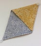  Small Triangular Coin Purse, pouch, gold  cotton - Image 4