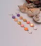 Multi Coloured Dyed Shell Coin Bead Necklace Bracelet and Earrings Set, Gift Set - Image 9
